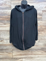Isabel Maternity Hooded Zip-Up Jacket Black sz Large