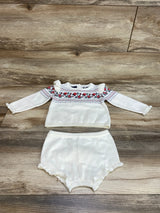 Janie and Jack 2pc Fair Isle Sweater Matching Set White sz 12-18m - Me n Mommy To Be