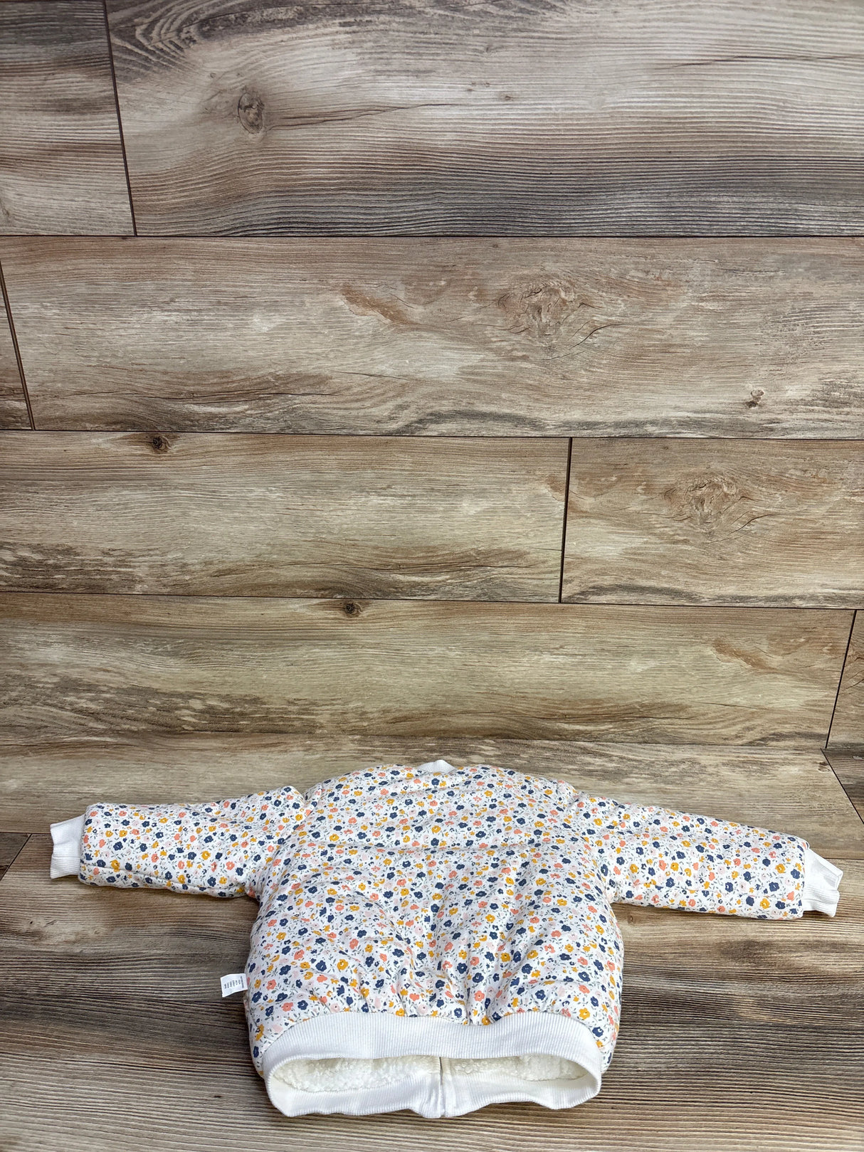 Floral Reversible Bomber Jacket White sz 12m