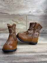 Wonder Nation Faux Leather Western Boots, Brown sz 3c