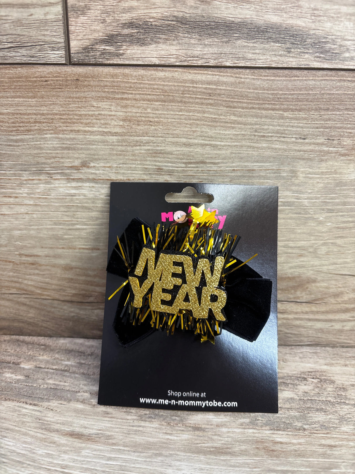 NEW New Year Hair Bow Black