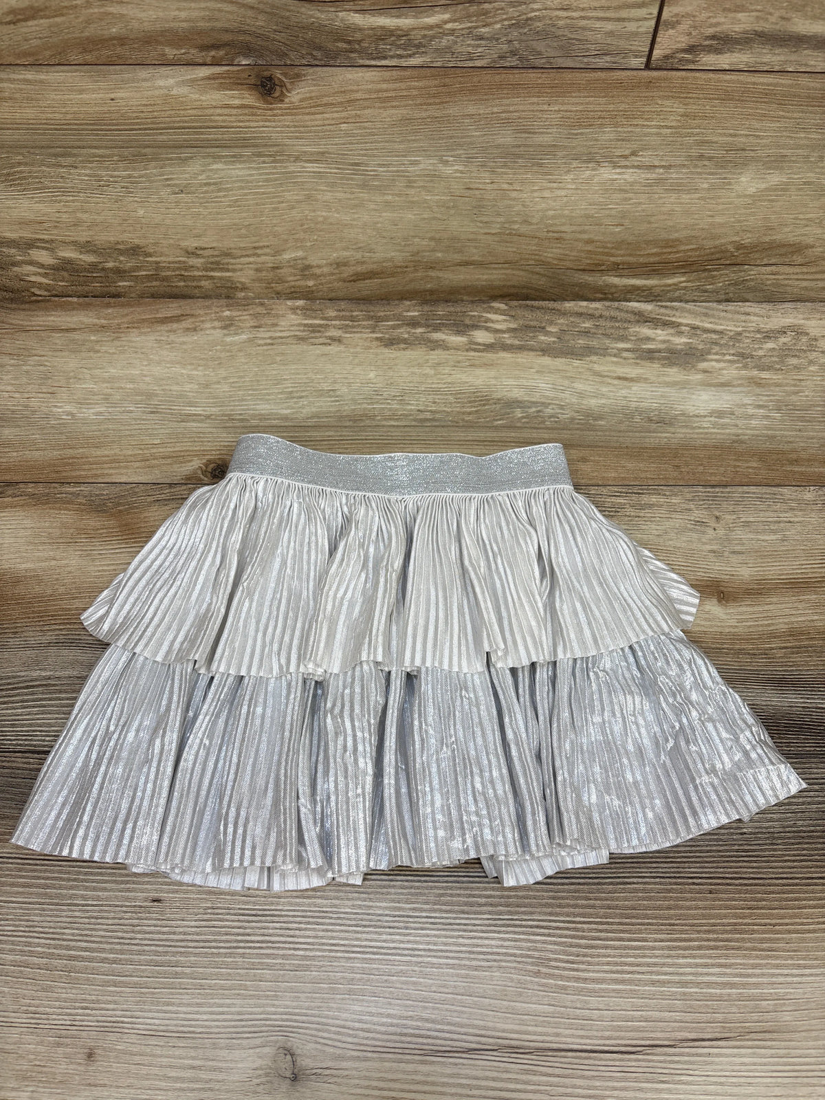 Cat & Jack Metallic Layered Skirt Silver sz 3T