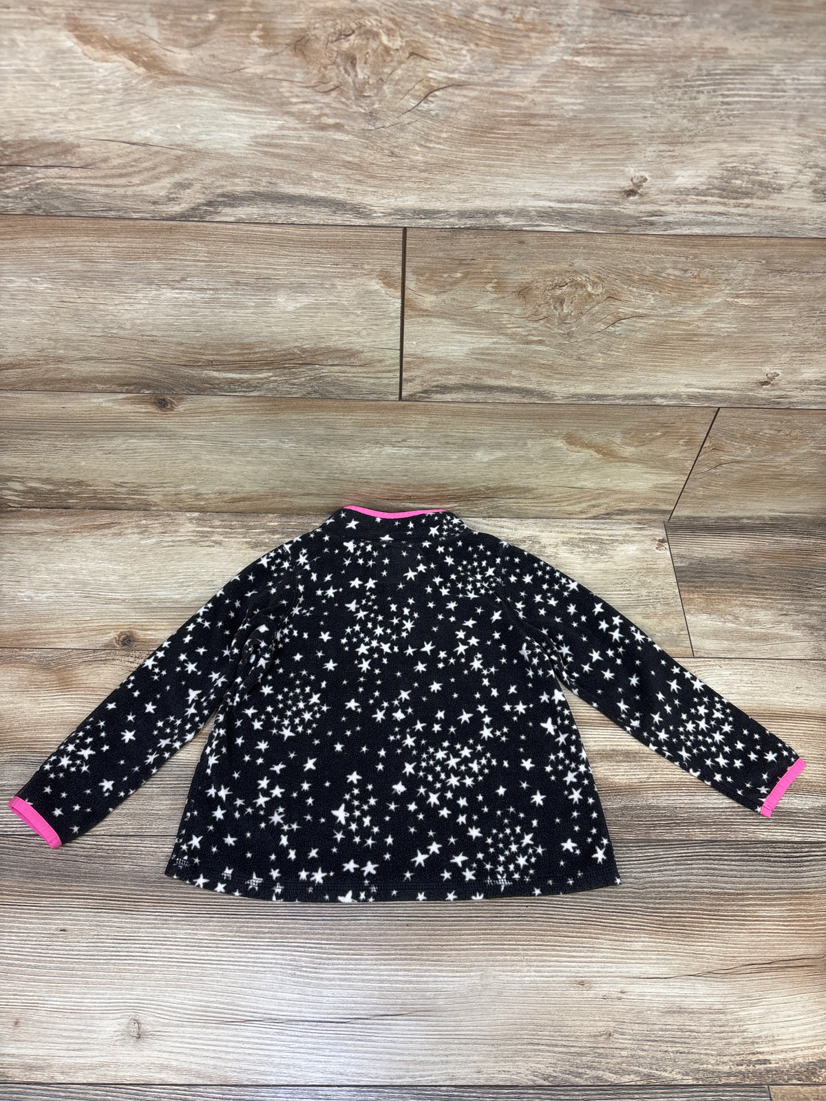 OshKosh 1/4 Zip Star Print Fleece Pullover Sweatshirt Grey sz 5T
