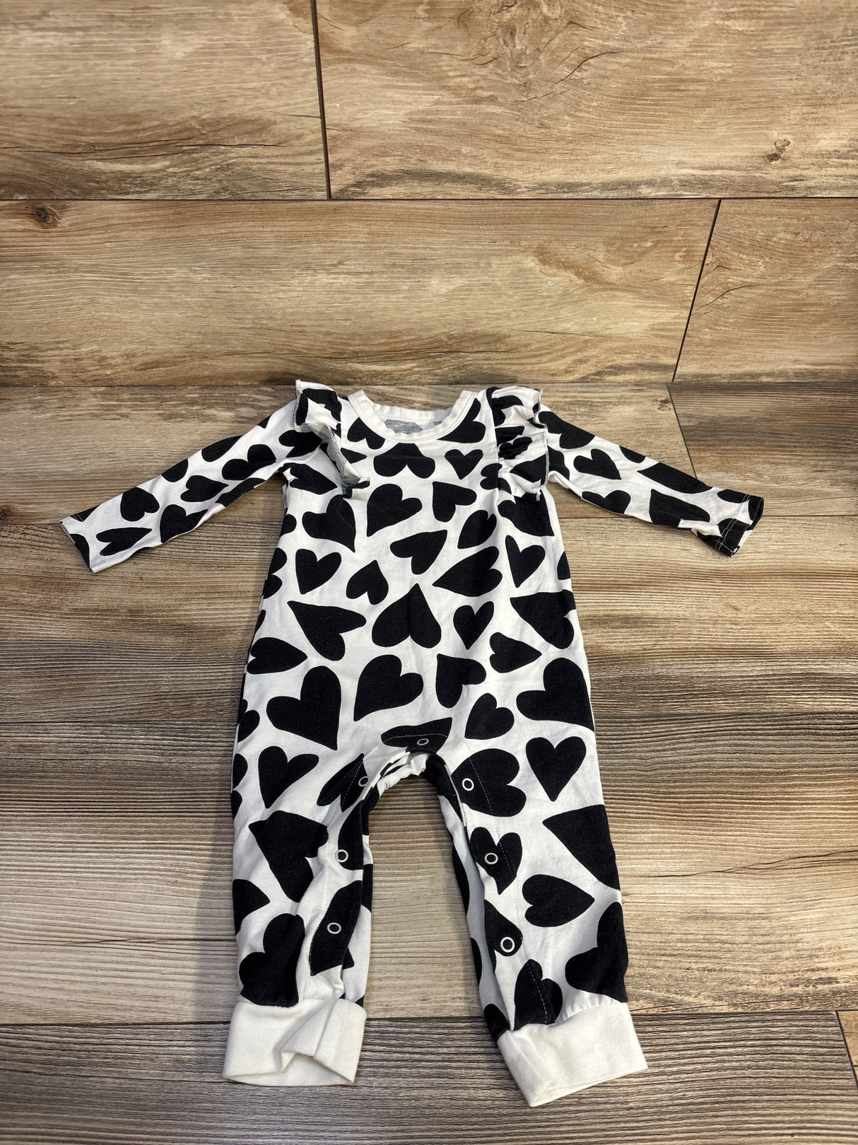 Cat & Jack Hear Print Coverall White sz 6-9m