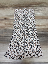 Nannette Leopard Print Ribbed Flare Leggings Beige sz 2T
