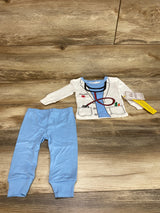 NEW Little Ricky's 2pc Doctor Pajama Set White sz 12m