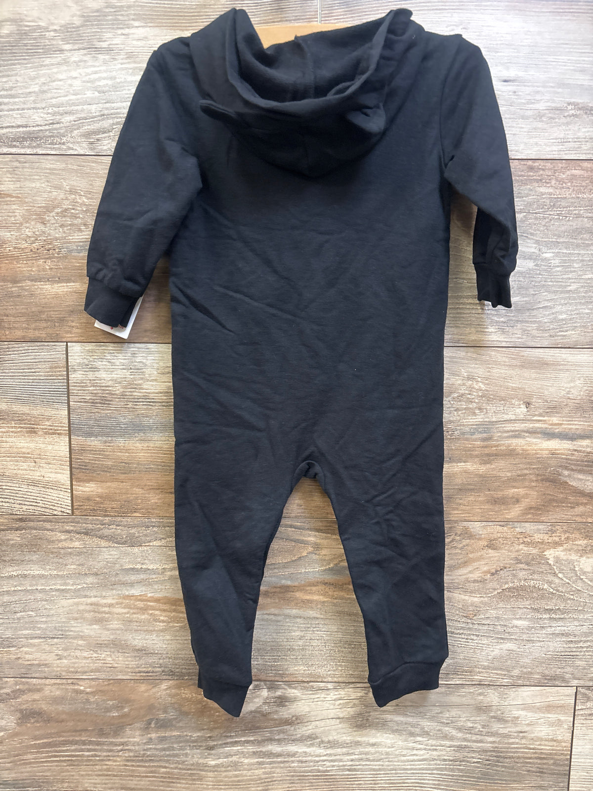 NEW Cat & Jack Halloween Cat Hooded Romper Black sz 18m