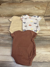 Little Chickadees 3pk Bodysuit Set Tan sz 3/6m