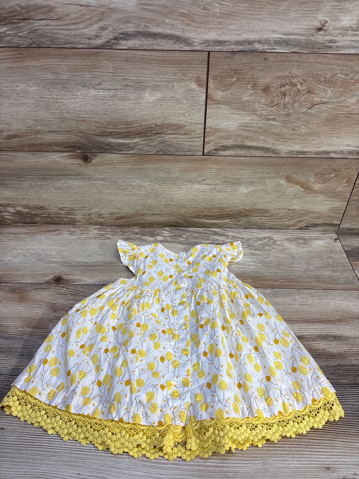 Du Pareil Au Meme Lemon Print Dress White sz 12m