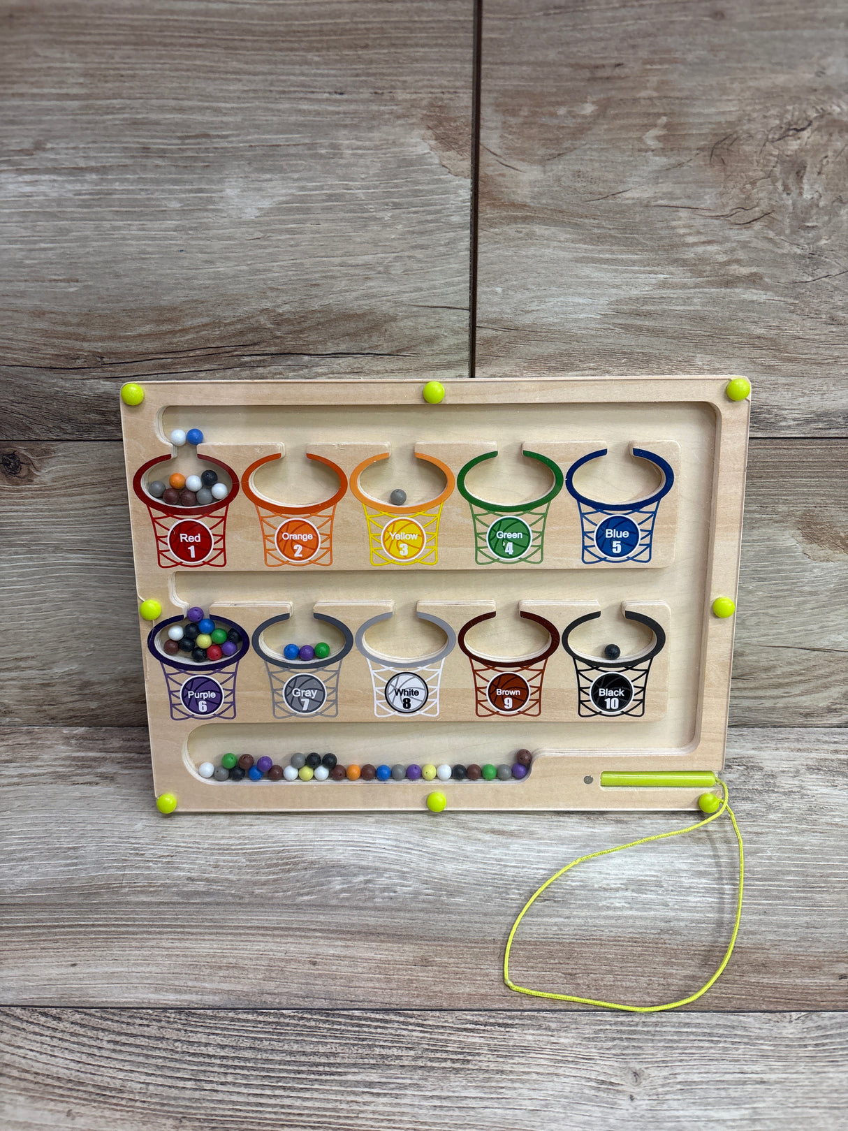 Basketball Magnetic Color and Number Maze