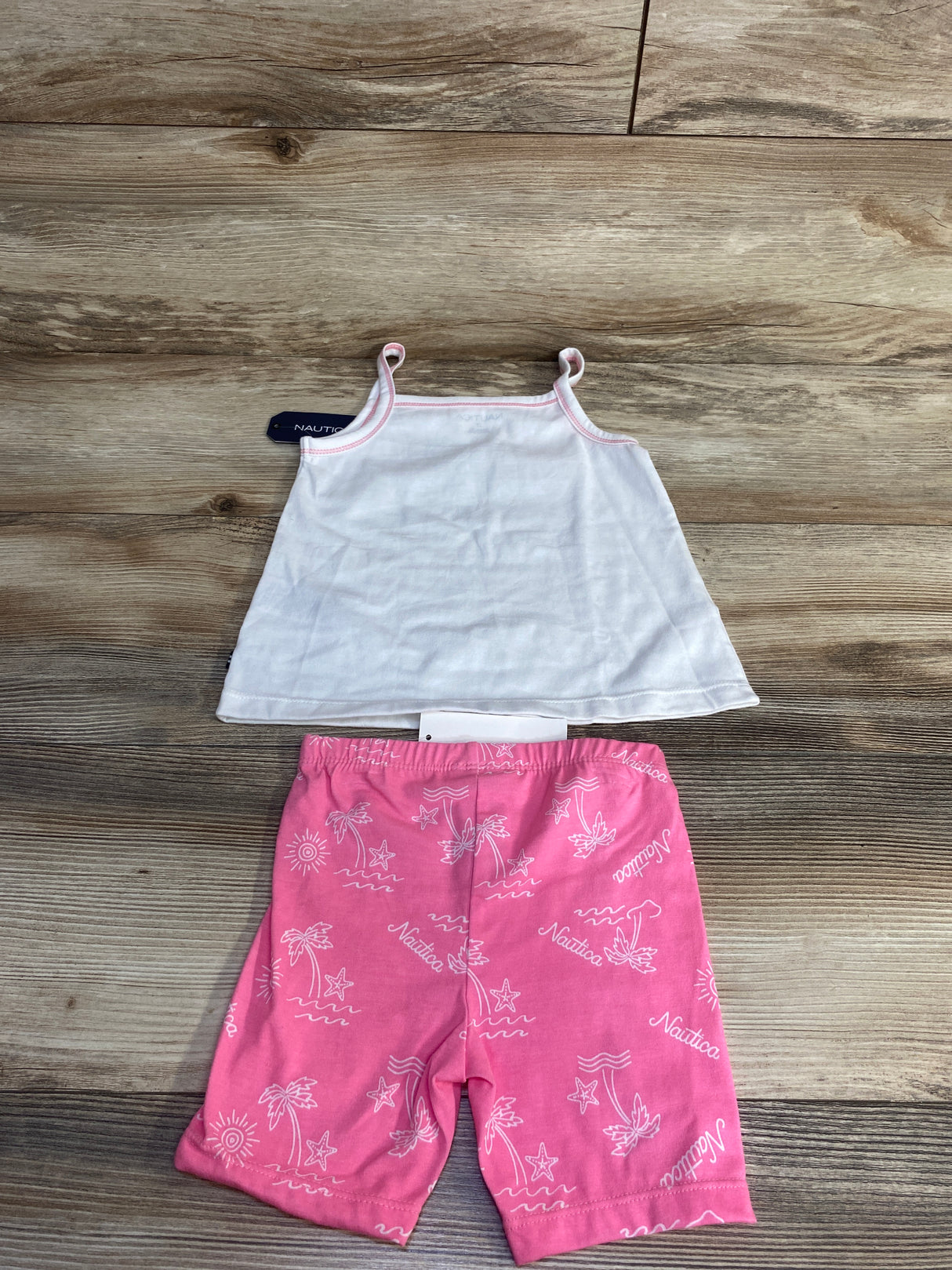 NEW Nautica 2pc Top & Shorts White sz 2T