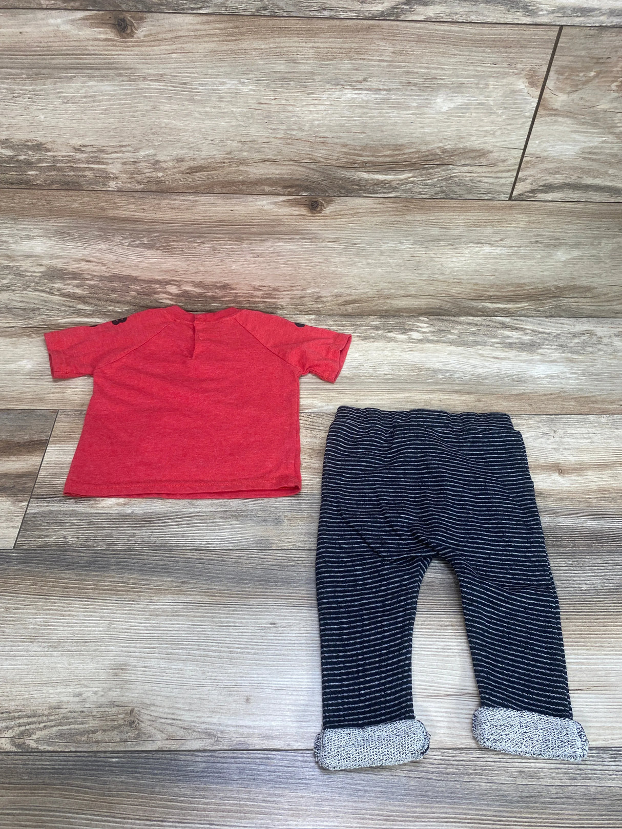 Disney Baby 2pc Mickey Mouse Shirt & Pants Red sz 6-9m