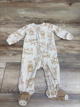 Carter's Highland Cow Blanket Sleeper Beige sz 9m