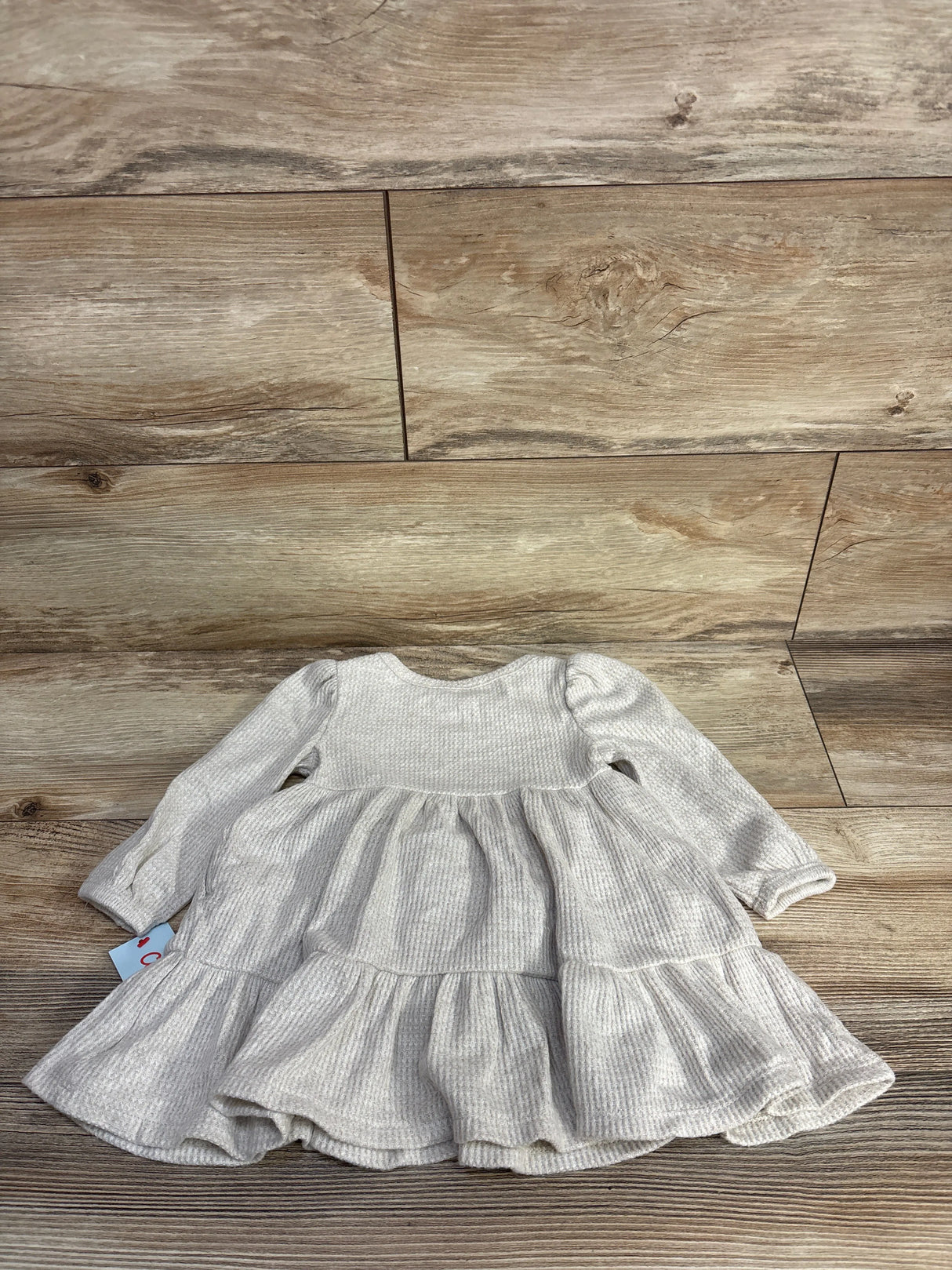 NEW Cat & Jack 2pc  Waffle Knit Dress & Bloomers Oatmeal sz 12m