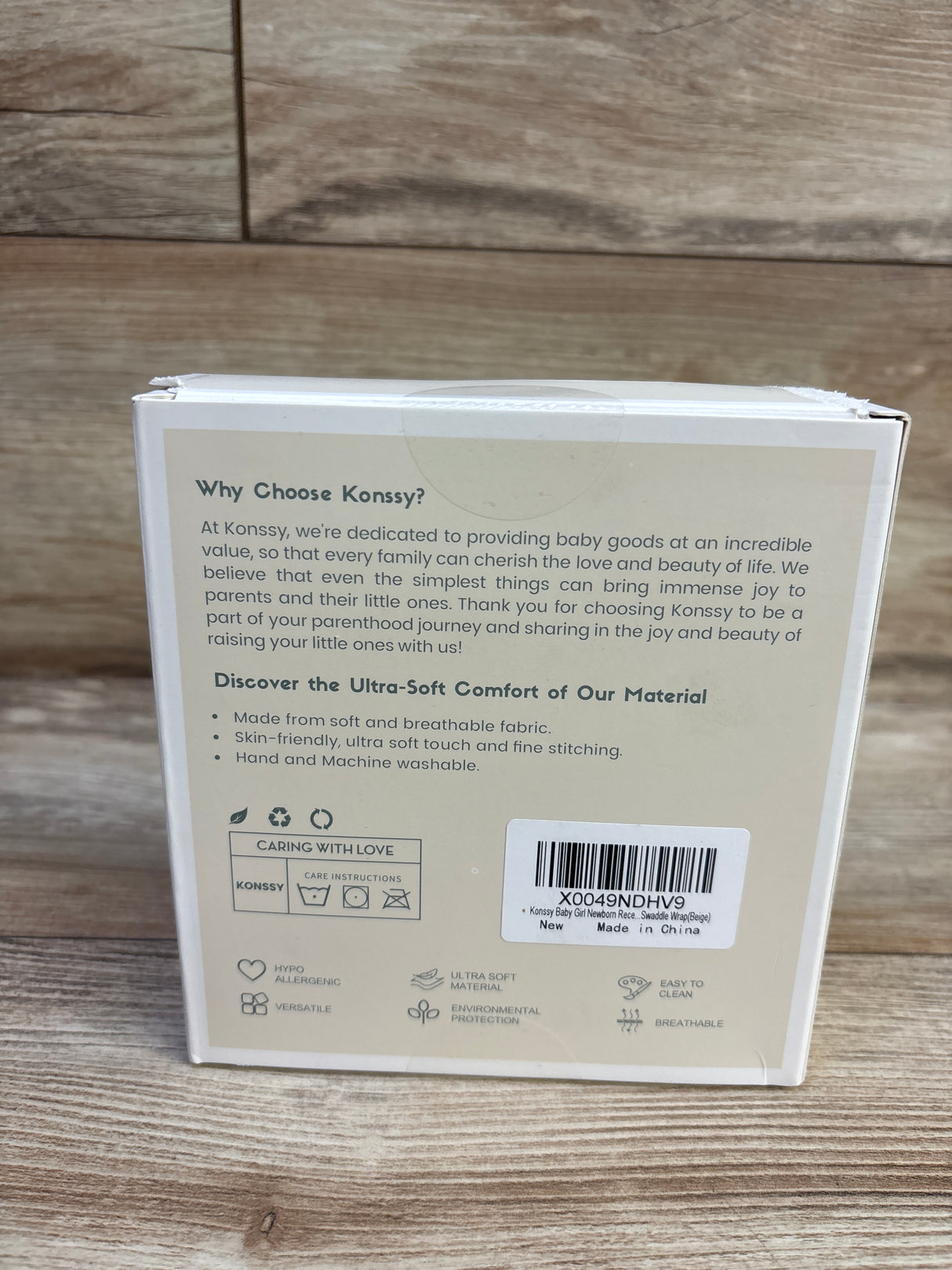 NEW Konssy Receiving Blanket Swaddle Wrap with Headband