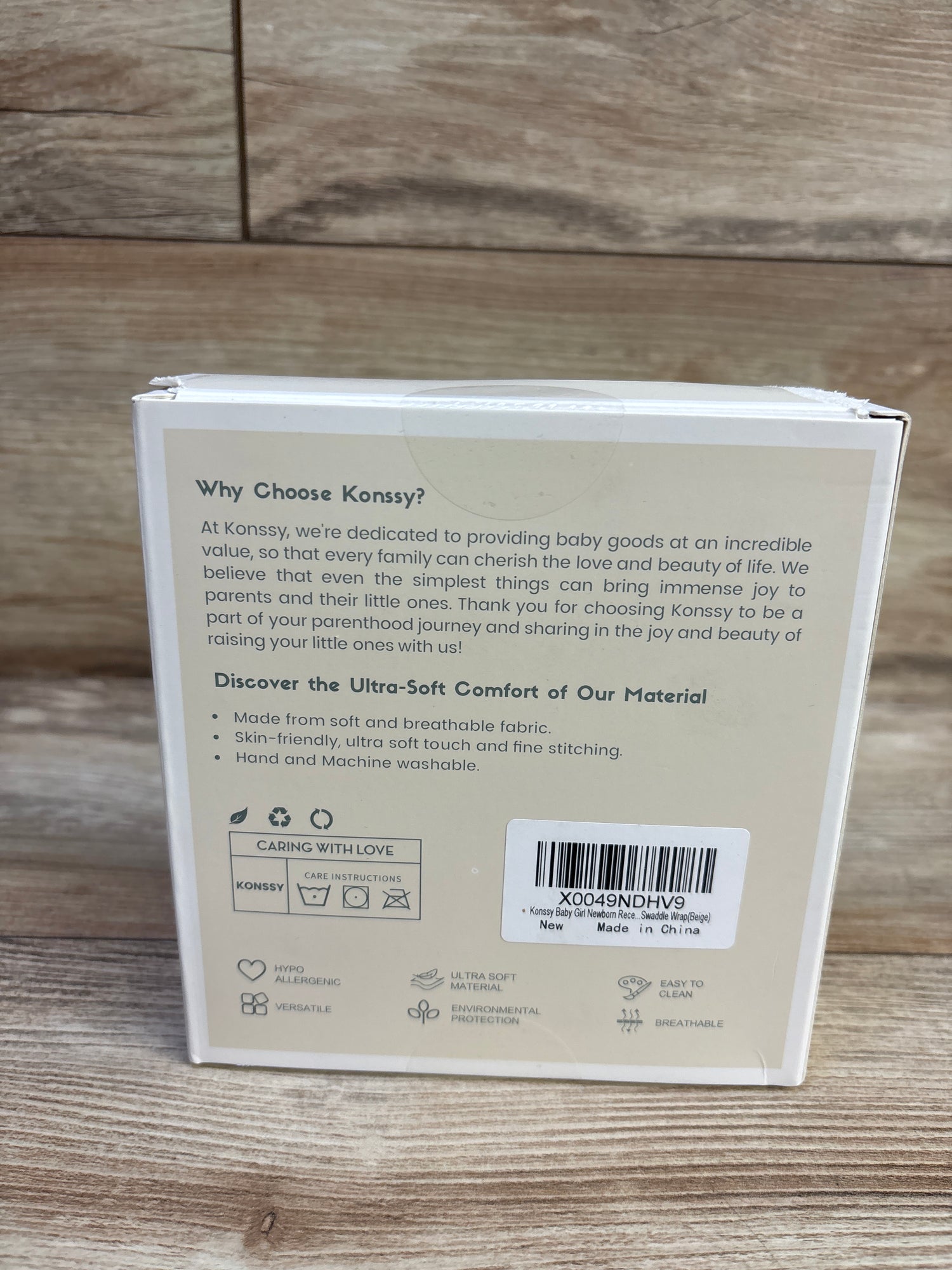 NEW Konssy Receiving Blanket Swaddle Wrap with Headband