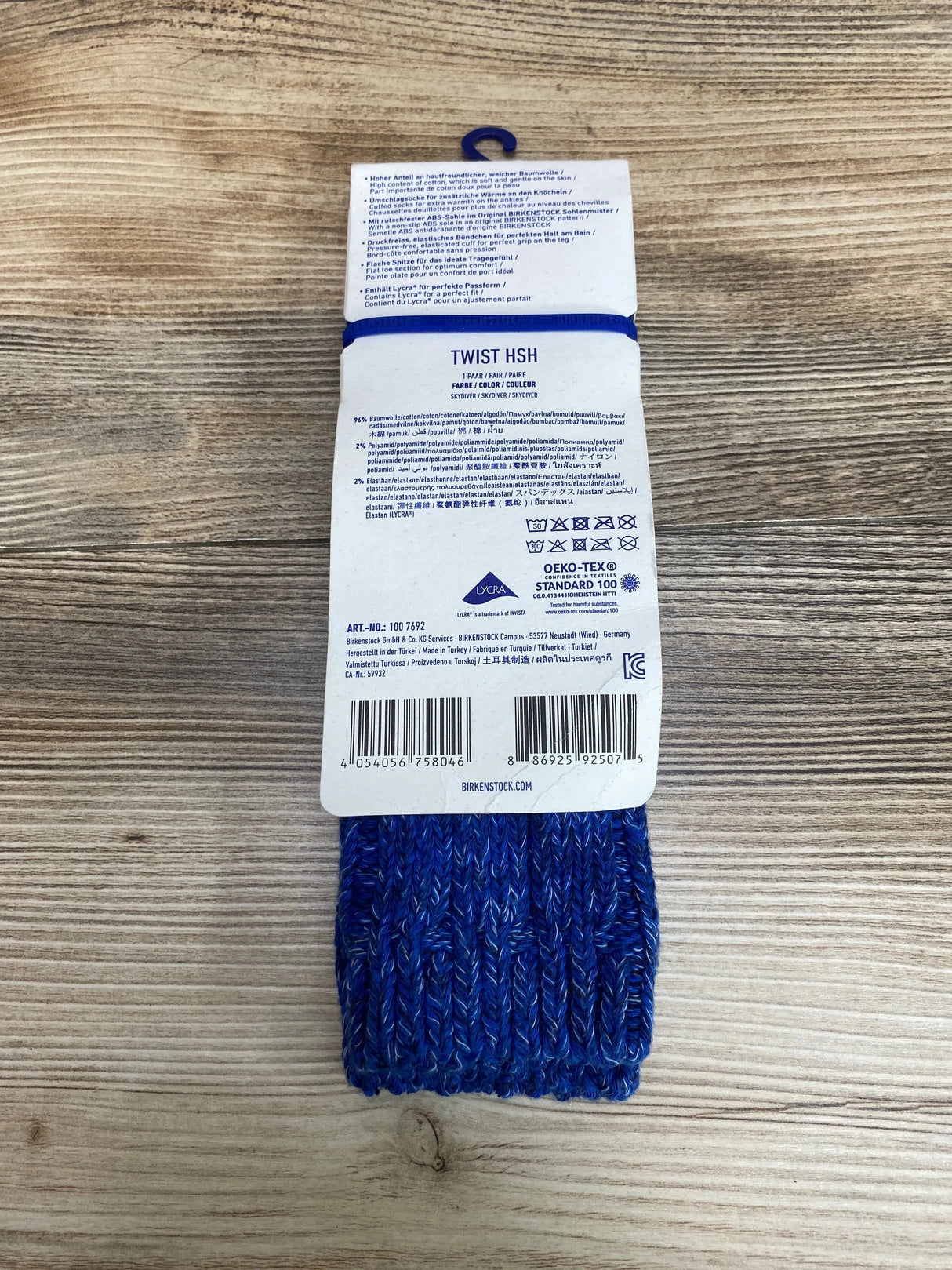 NEW Birkenstock Twist Socks Blue Sz 12c-1Y