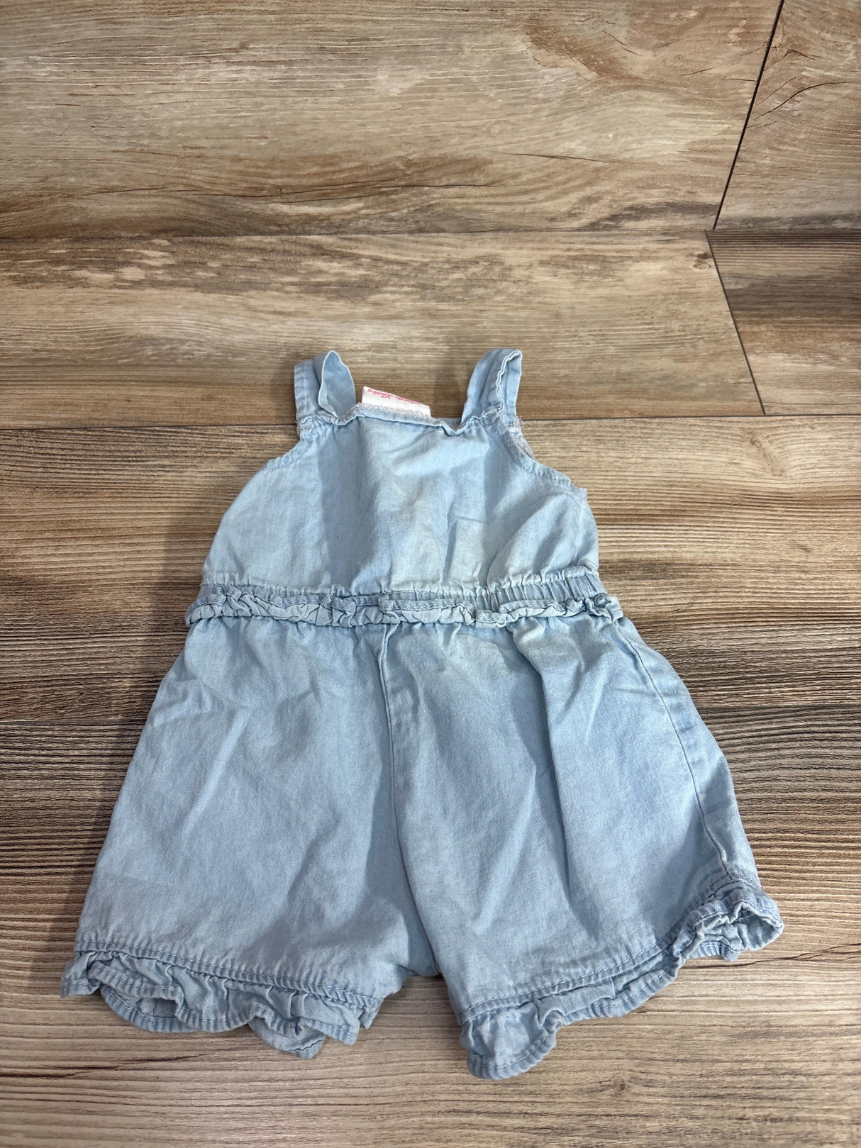 Little Lass Sleeveless Chambray Romper Blue sz 3/6m