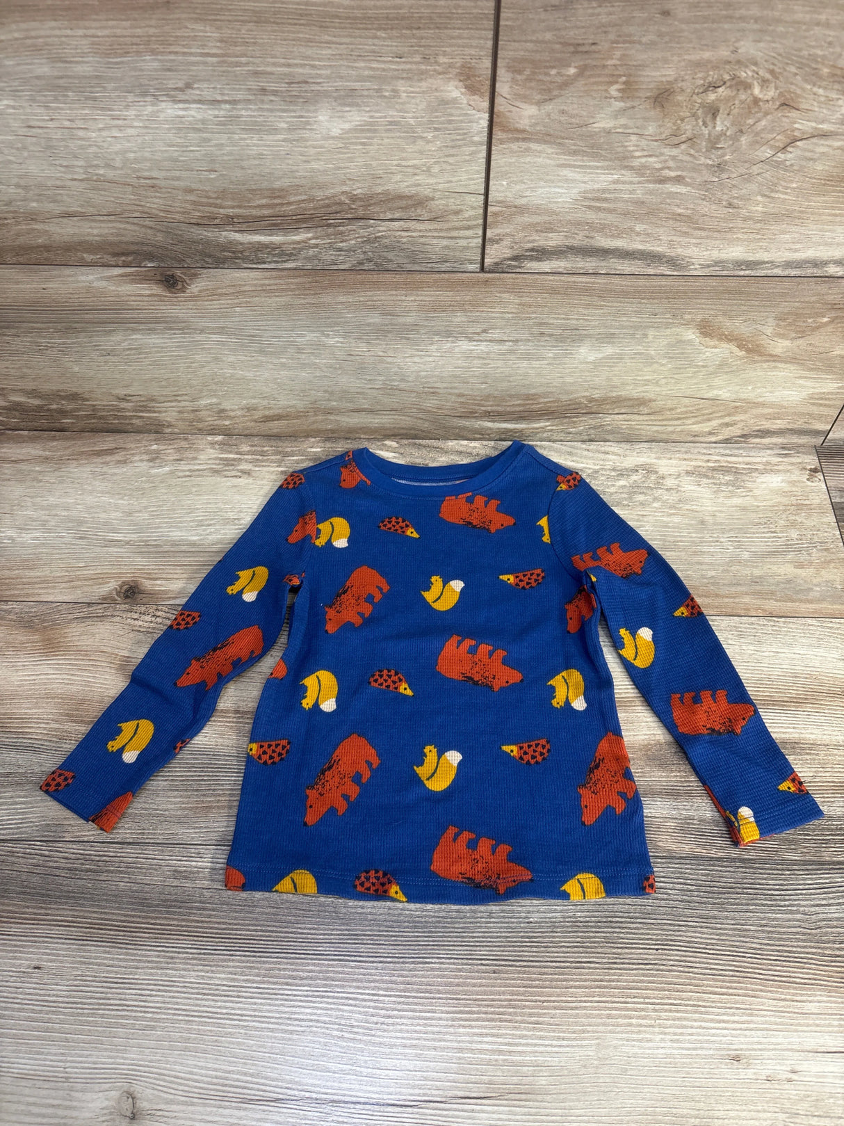 Old Navy Thermal Animal Print Shirt Blue sz 3T