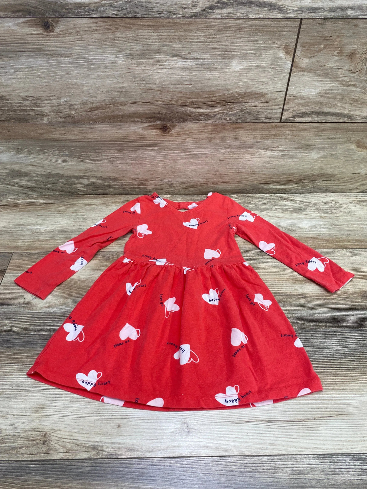 Carter's Happy Heart Dress Red sz 3T