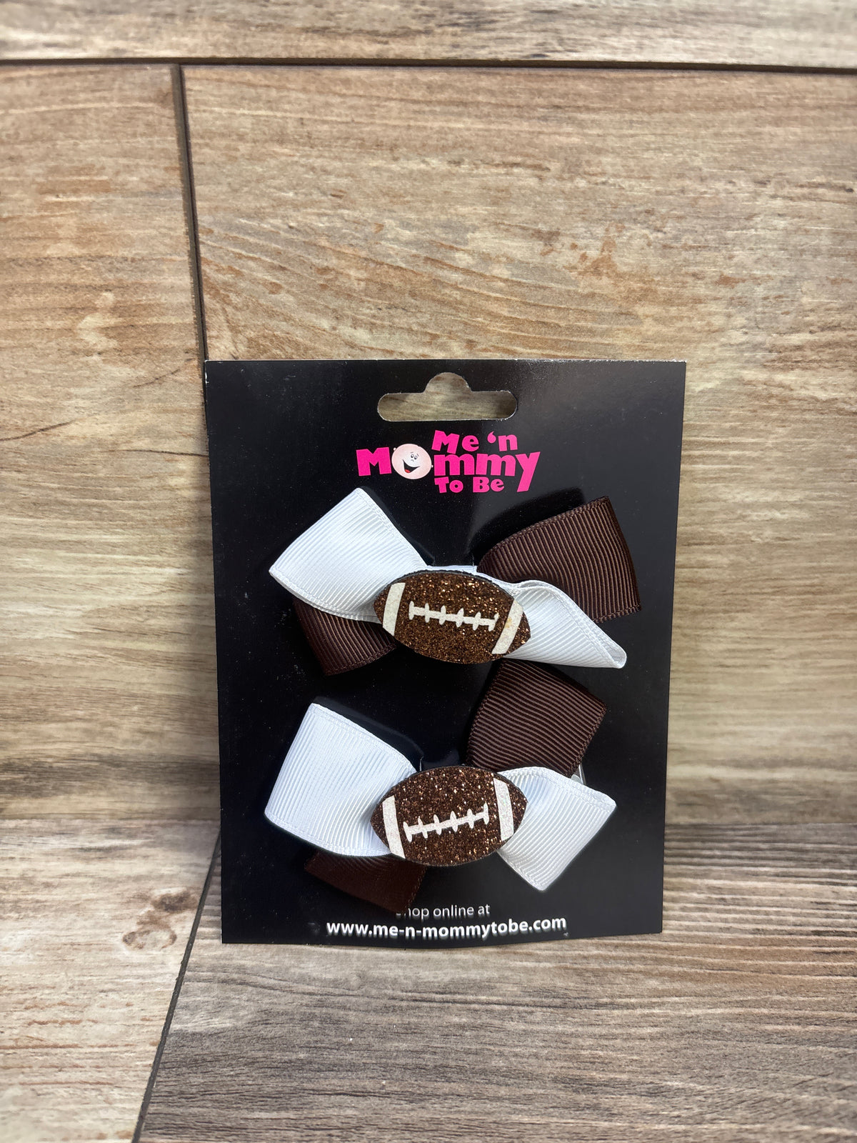 NEW Football Applique 2pk Hair Bows