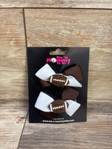 NEW Football Applique 2pk Hair Bows