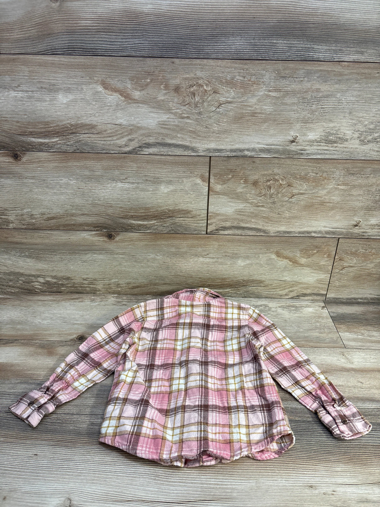 Old Navy Pocket Flannel Button Up Pink sz 5T - Me n Mommy To Be