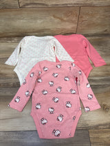 NEW Hello Kitty 3pk Long Sleeve Bodysuits Pink sz 9m