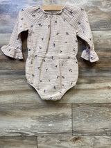 Grayson Mini Long Sleeve Gauze Acorn Bubble Romper Beige sz 18m