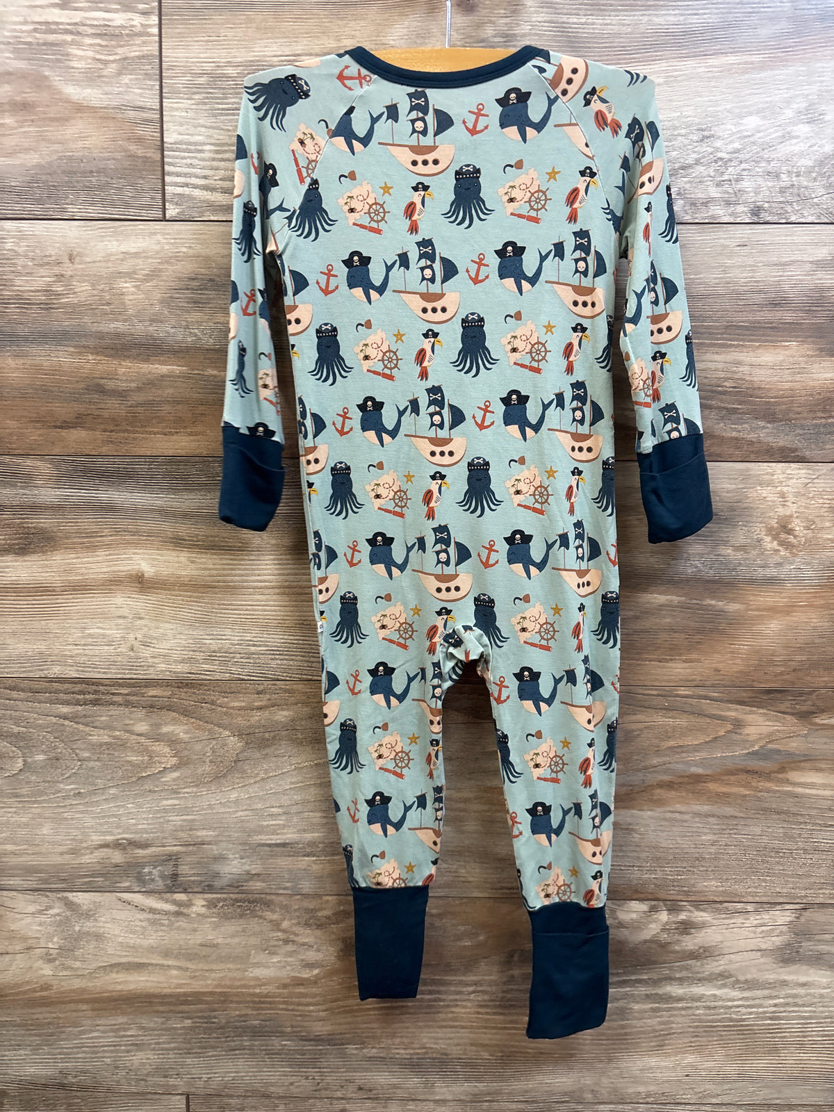 Emerson & Friends Pirate's Life Bamboo Convertible Sleeper Blue sz 18-24m