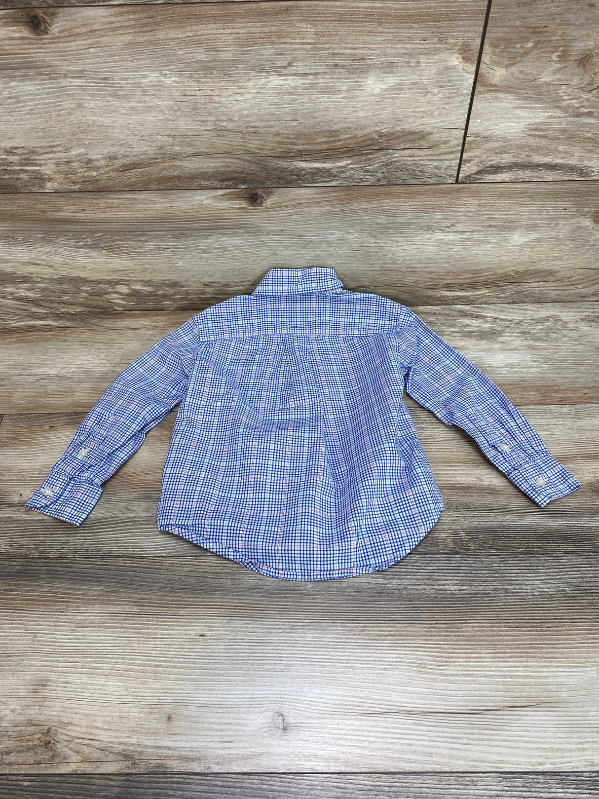 Ralph Lauren Tattersall Cotton Poplin Blue Shirt sz 2T