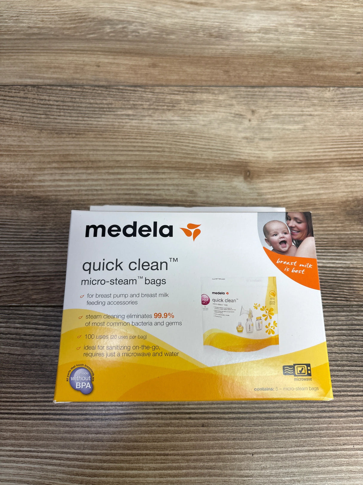 NEW Medela Quick Clean Micro-Steam Bags 5ct