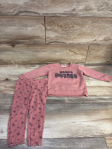 Rabbit + Bear Organic 2pc Mama's Mini Sweatshirt & Pants Set Pink sz 18m
