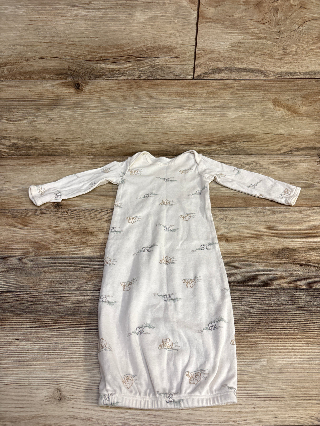 Carter's Bear Print Sleeper Gown White sz 3m
