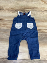 NEW 7 For All Mankind Chambray Jumpsuit Blue sz 3-6m