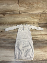 Carter's Striped Henley Sleeper Gown Oatmeal sz 3m