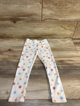 Cat & Jack Floral Ribbed Leggings White sz 4T