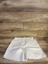 NEW Gap Maternity  7" Maternity Full Panel Denim Bermuda Shorts White sz 33/16R