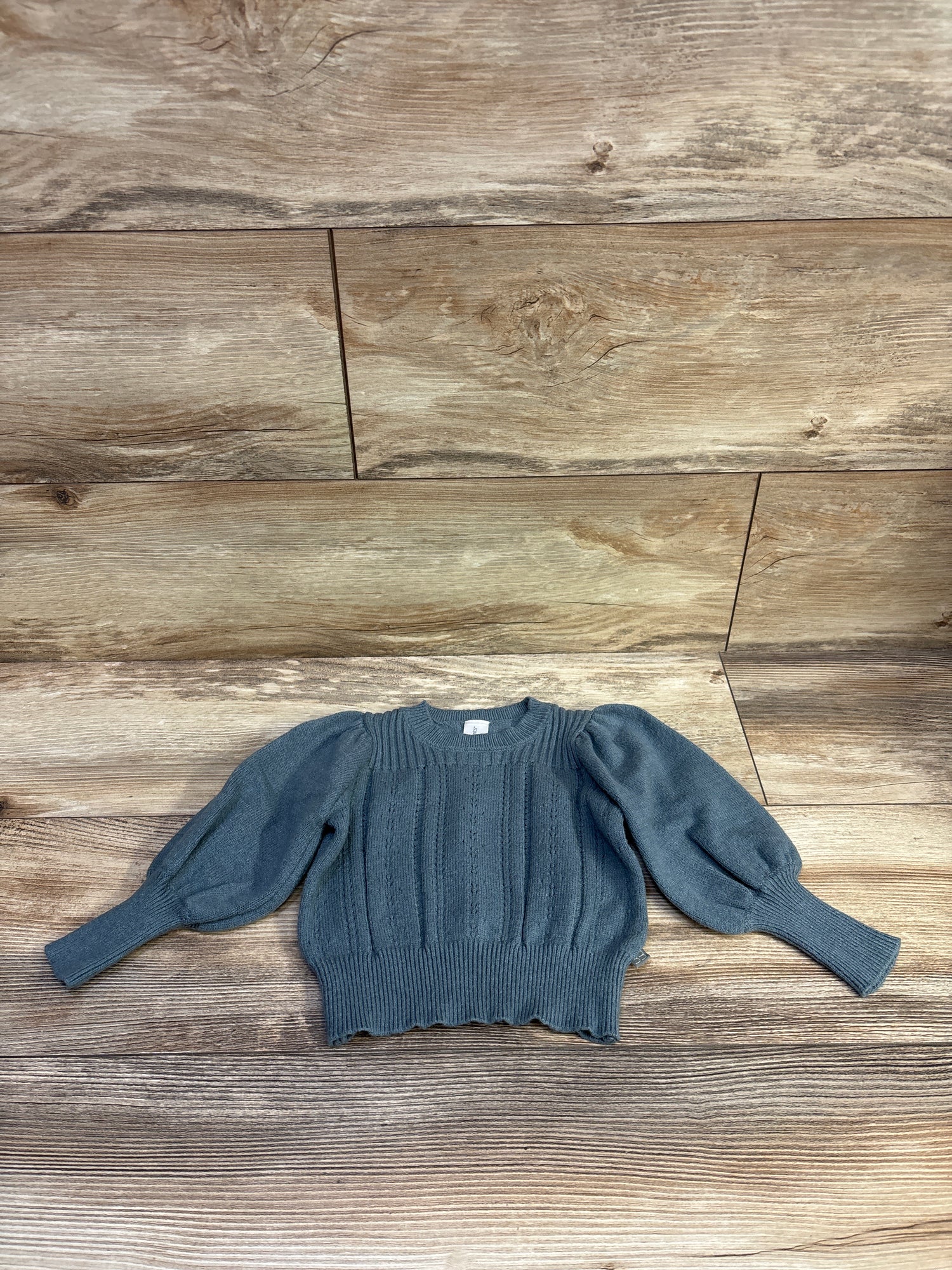 Modern Moments Knit Puff Sleeve Sweater Blue sz 12m
