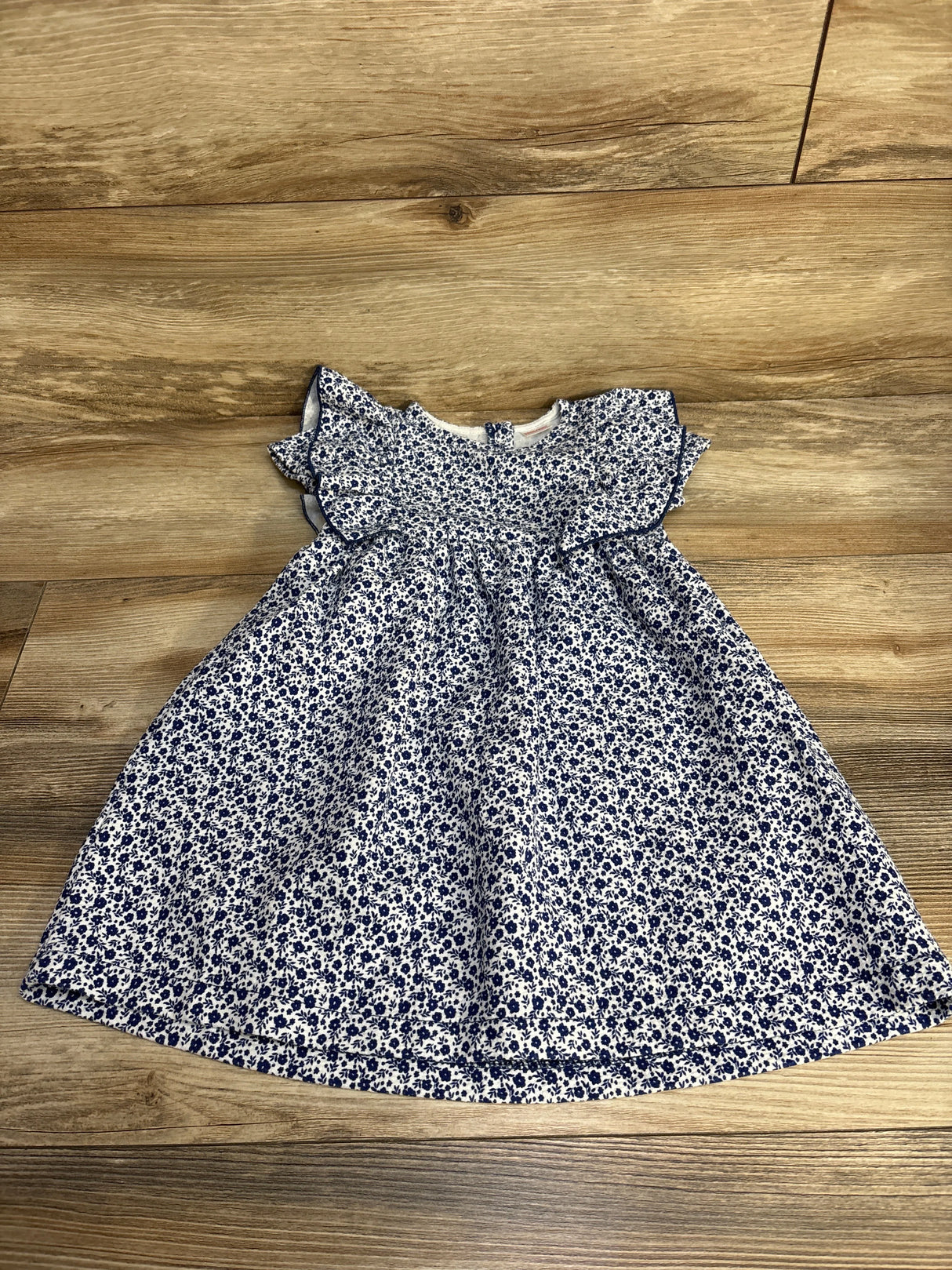 Zara Floral Ruffle Dress Navy sz 3-4T