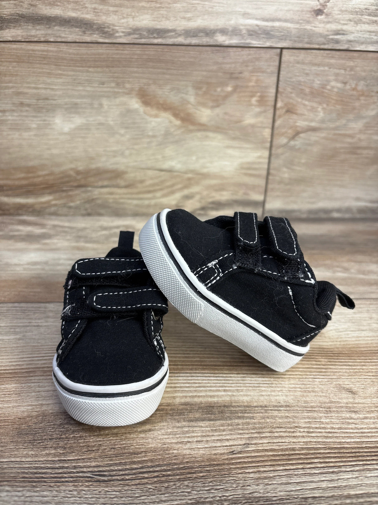 Wonder Nation Canvas Skate Sneakers, Black sz 2c