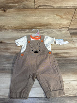 NEW Disney Baby 2pc Winnie The Pooh Shirt & Overall Set Cream sz 0-3m