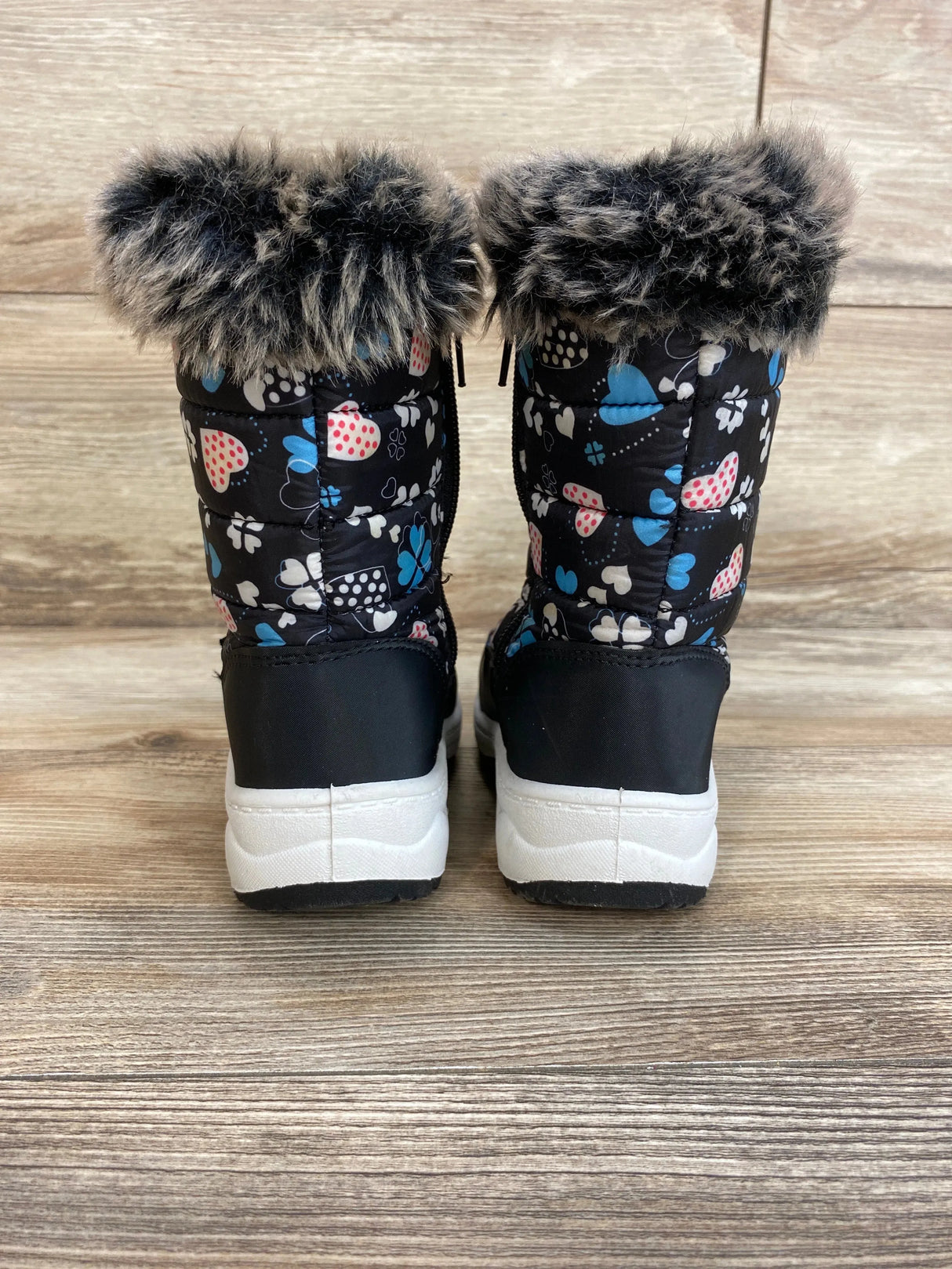 Adorababy Girls Snow Boots Mid Calf Winter Fur Boots Blue Sz 10c