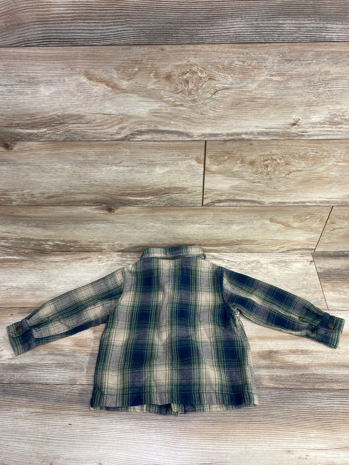 Old Navy Plaid Pocket Shacket Green sz 3T