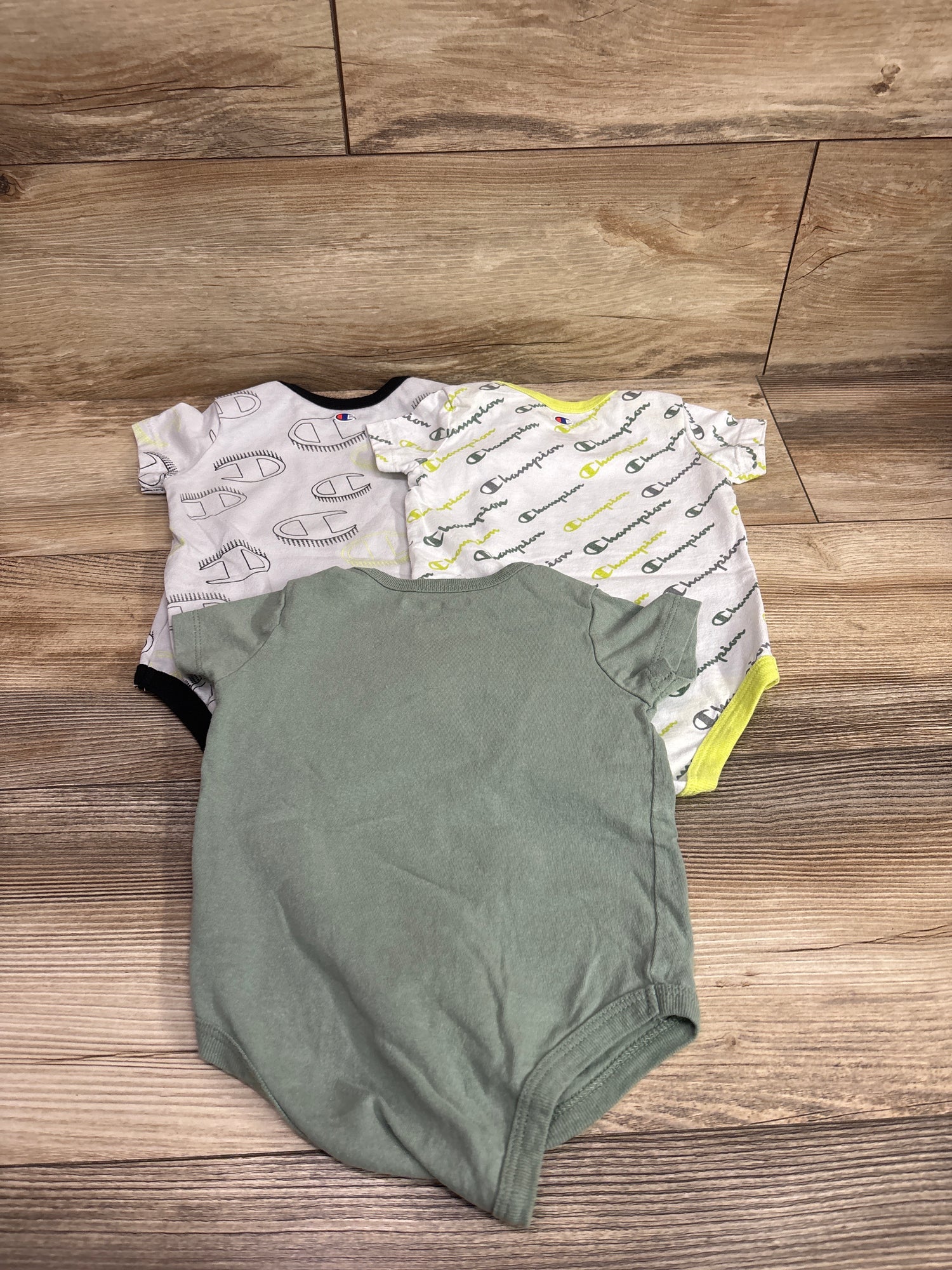 Champion 3pk Bodysuit Set Green sz 9m