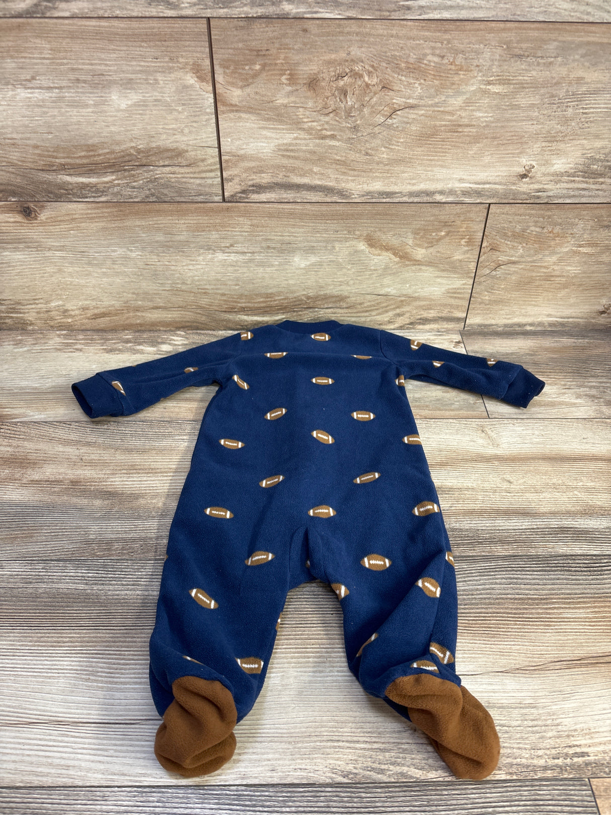 Carter's Football Blanket Sleeper Navy sz 6m