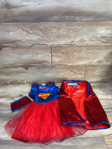 DC Comics Supergirl 3pc Costume Dress, Cape, & Arm Cuffs Blue sz 4-6T
