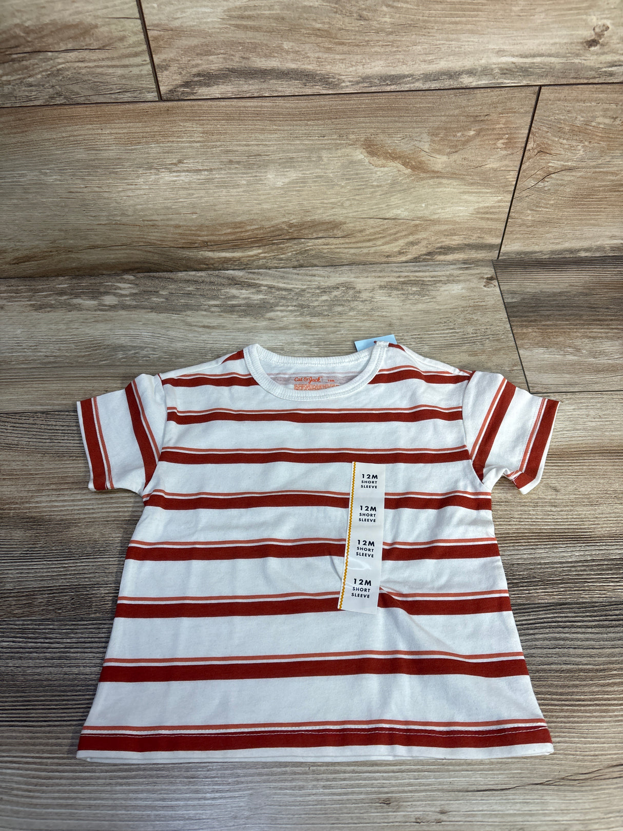 NEW Cat & Jack Striped Shirt White sz 12m