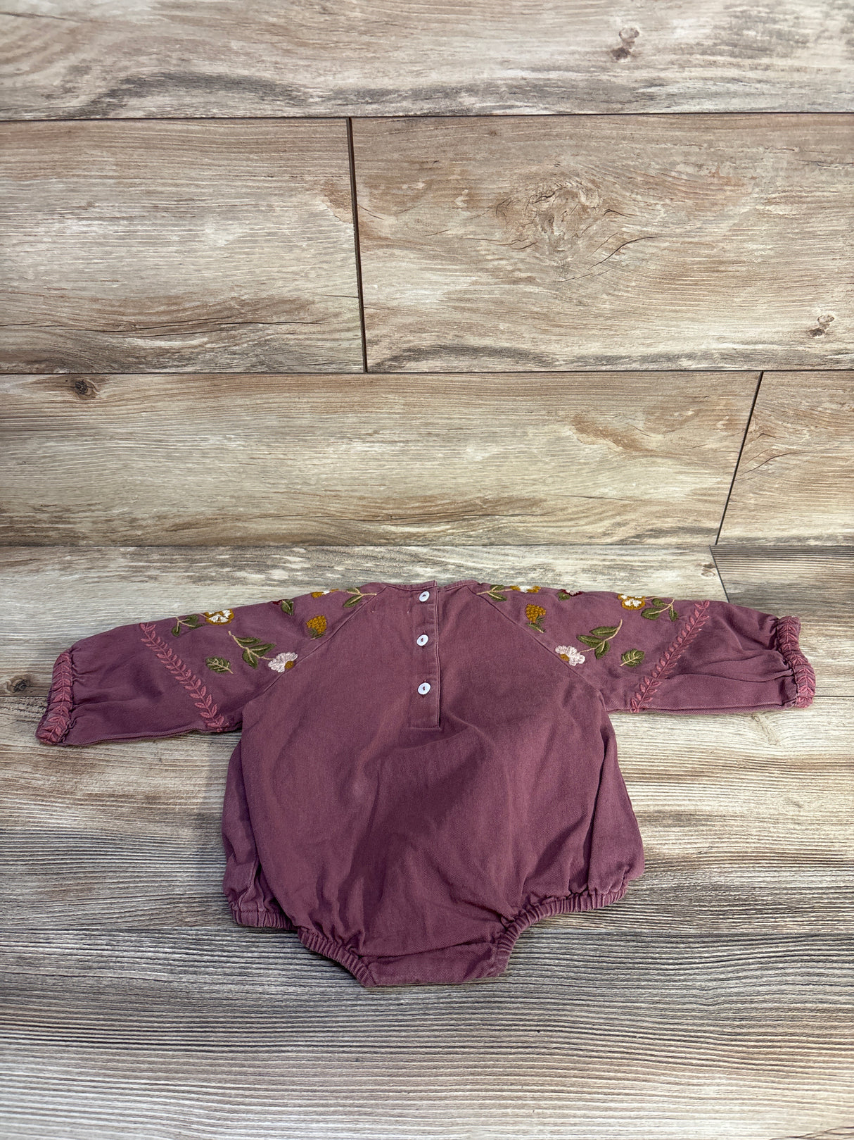 Shirley Bredal Embroidered Cotton Bubble Romper Mauve sz 3-6m