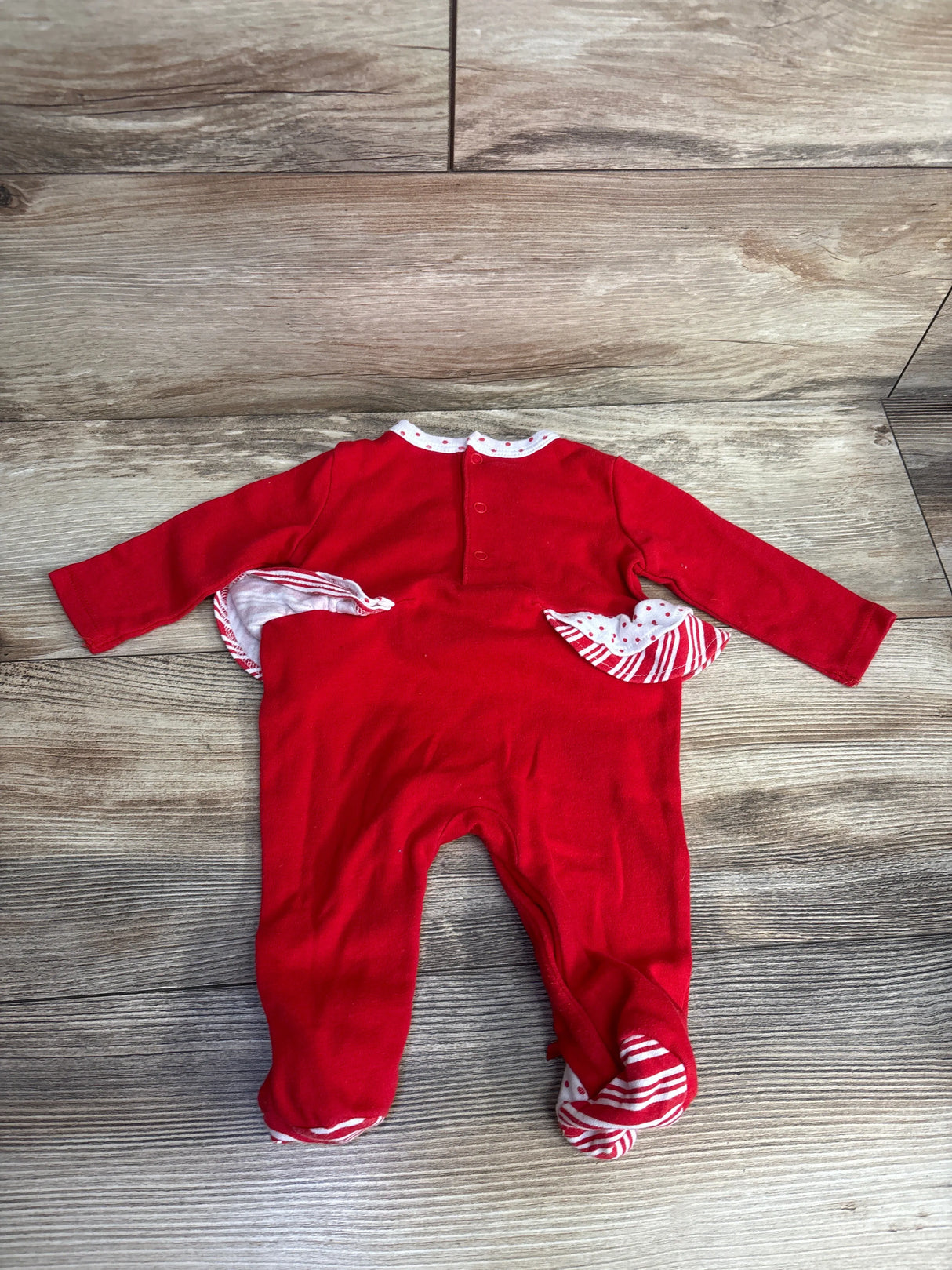 Textured Santa Coverall Red sz 0-3m